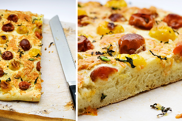 cherry tomato foccacia