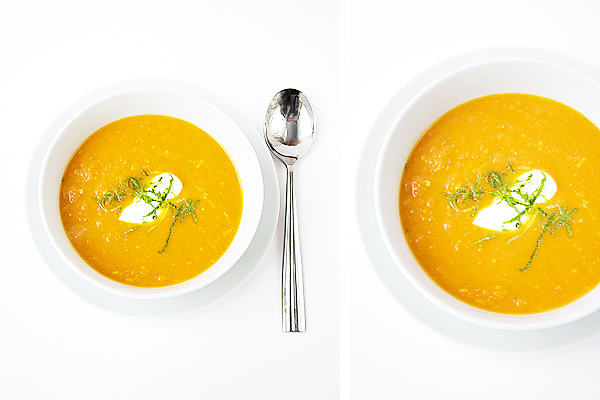 Thai Curry Pumpkin and Carrot Soup