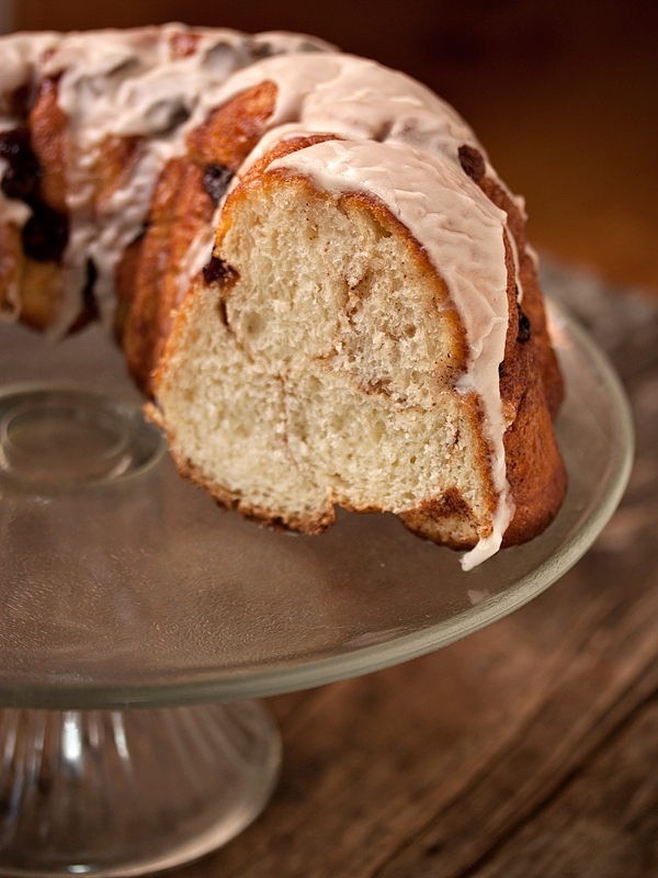Cinnamon Raisin Bread Ring with Icing