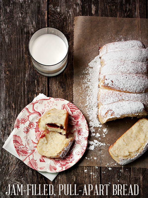 jam filled pull-apart bread