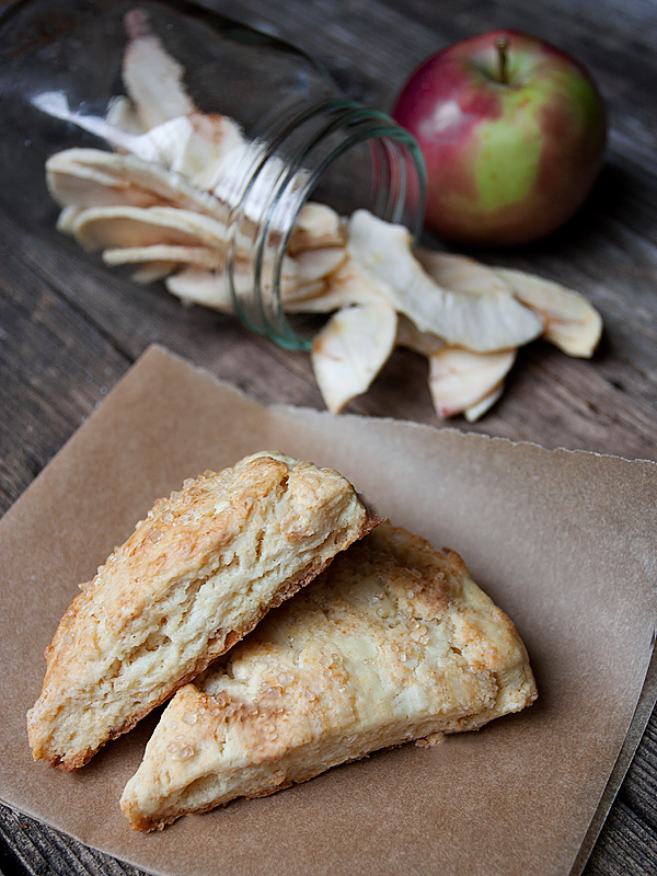 Dried Apple and Cream Cheese Scones