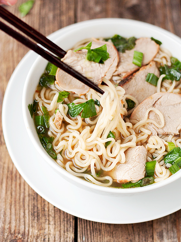 soup noodle Asian pork