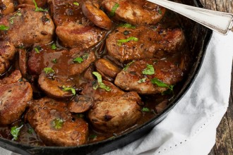 Skillet Pork Medallions in Mushroom Marsala Sauce - It's what to do with those pork tenderloins. One skillet - 20 minutes!