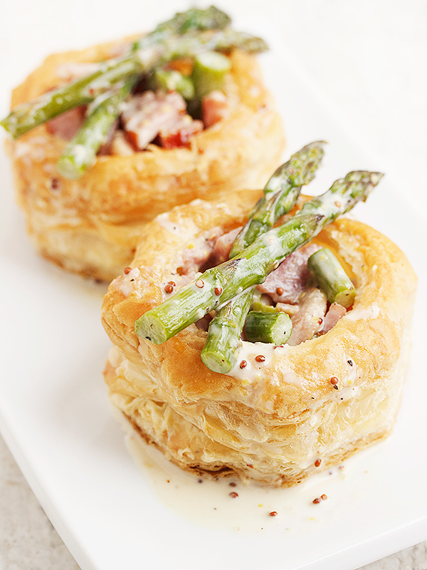 Ham and Asparagus Vol au Vent Seasons and Suppers