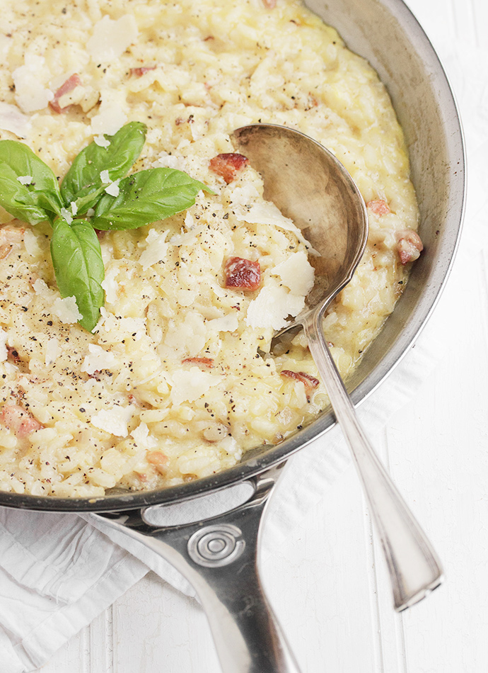 Baked Risotto Carbonara Seasons and Suppers