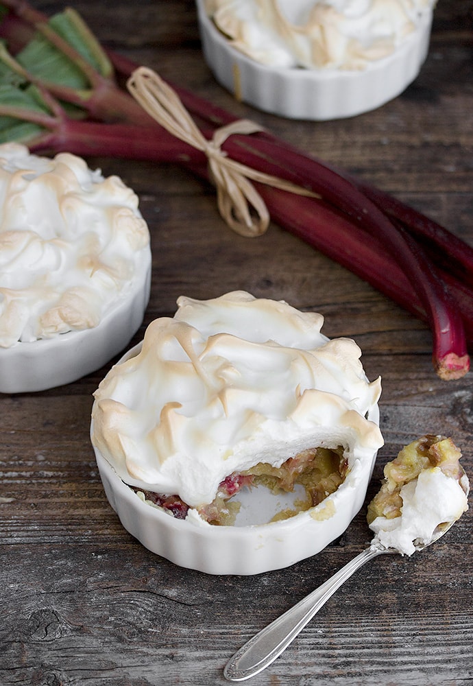 Individual Rhubarb Meringue Dessert Seasons and Suppers