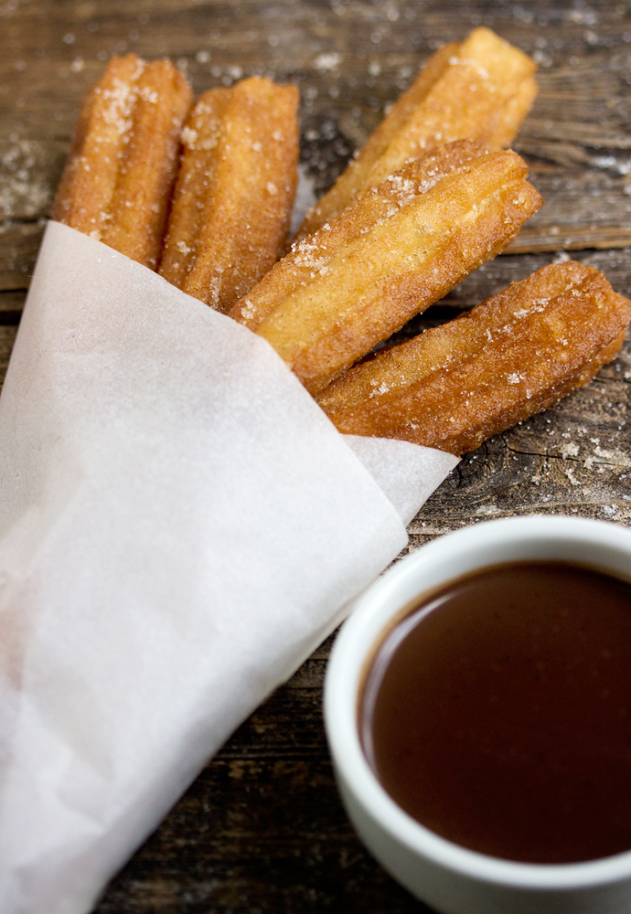 Easy Churros with Chocolate Sauce