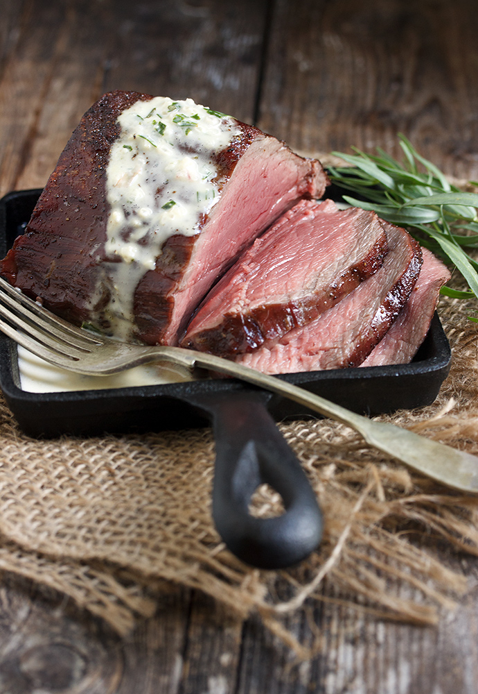 Reverse-Seared Chateaubriand with Bernaise Sauce