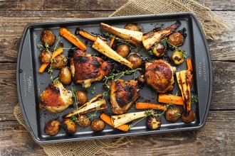 Sheet-Pan Honey Mustard Chicken and Vegetables