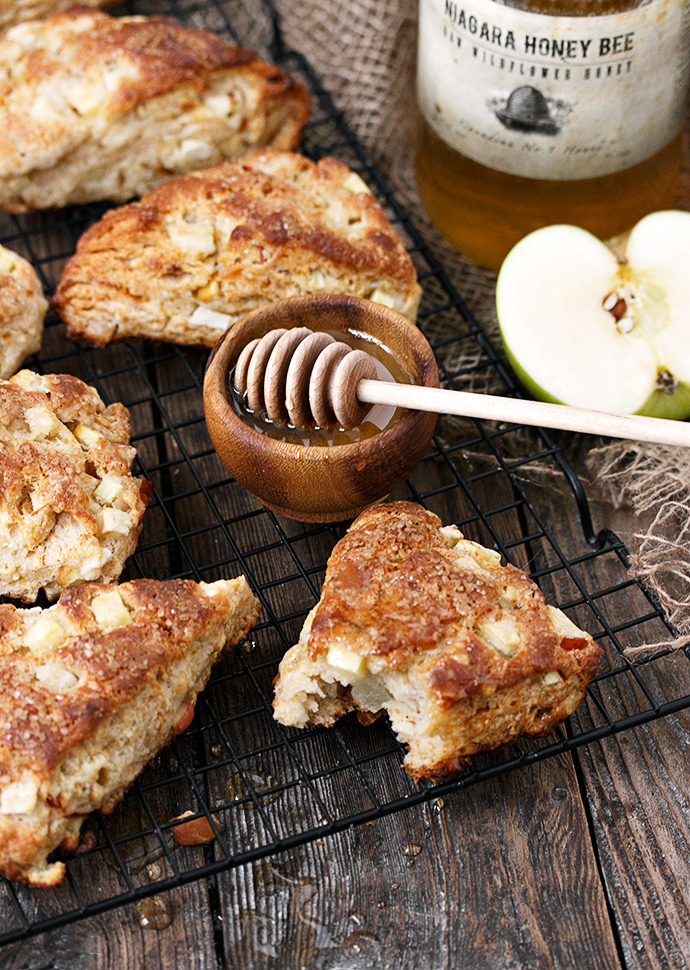 Easy Apple Buttermilk and Honey Scones