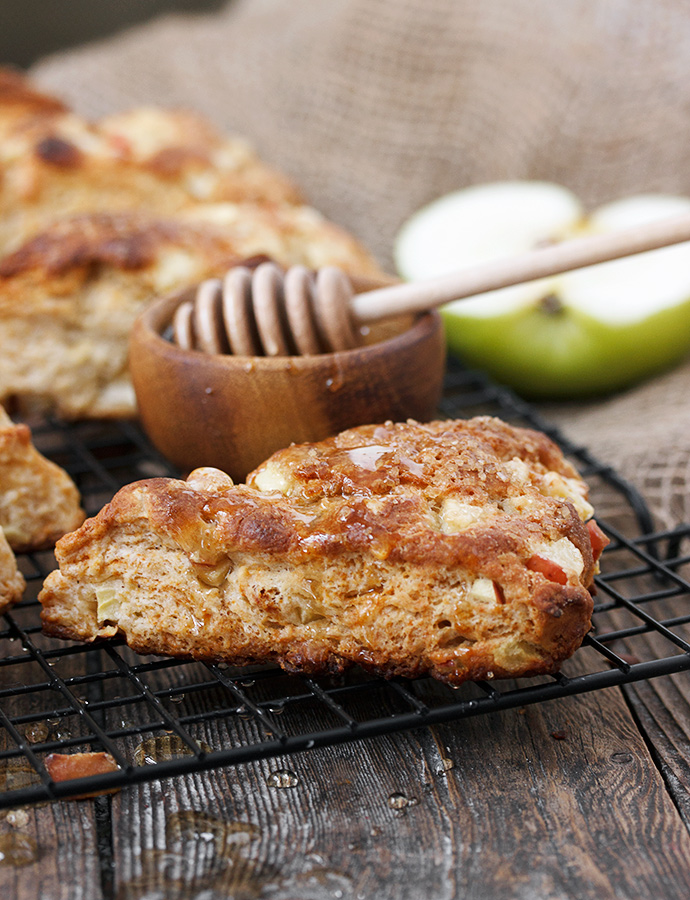 Easy Apple Buttermilk and Honey Scones