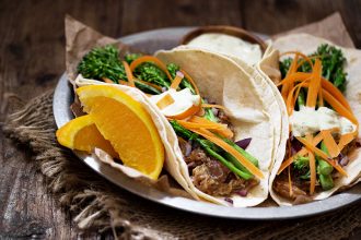 Slow-Cooker Orange Pork Tacos with Broccolini