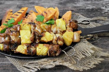 Chipotle Chicken and Pineapple Skewers