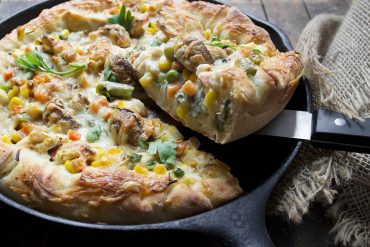 Skillet Turkey Pot Pie Pizza