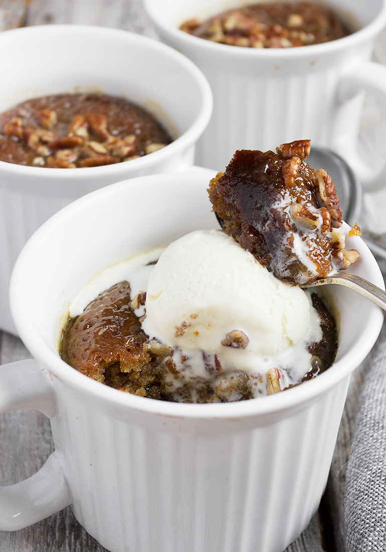 Sticky Toffee Pudding Mug Cakes Seasons and Suppers