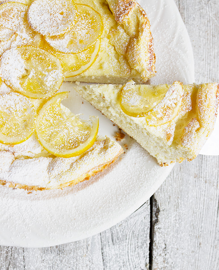 Lemon Ricotta Cake with Candied Lemons