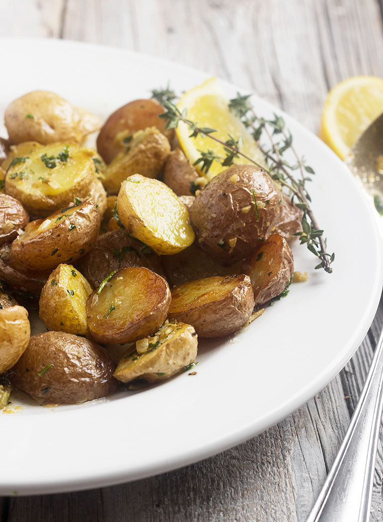 Garlic and Lemon Roasted Potatoes Seasons and Suppers