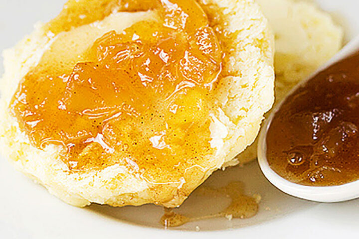 apple pie jam on biscuit