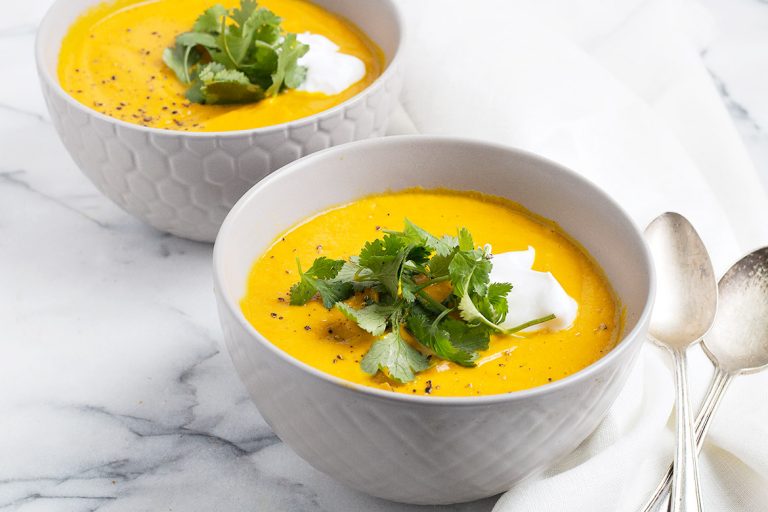 Thai Curried Carrot and Pumpkin Soup