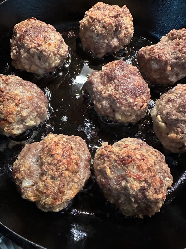 meatballs after baking
