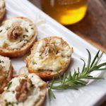 Goat Cheese, Walnut and Honey Crostini Appetizers