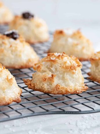 coconut macaroons on cooling rack