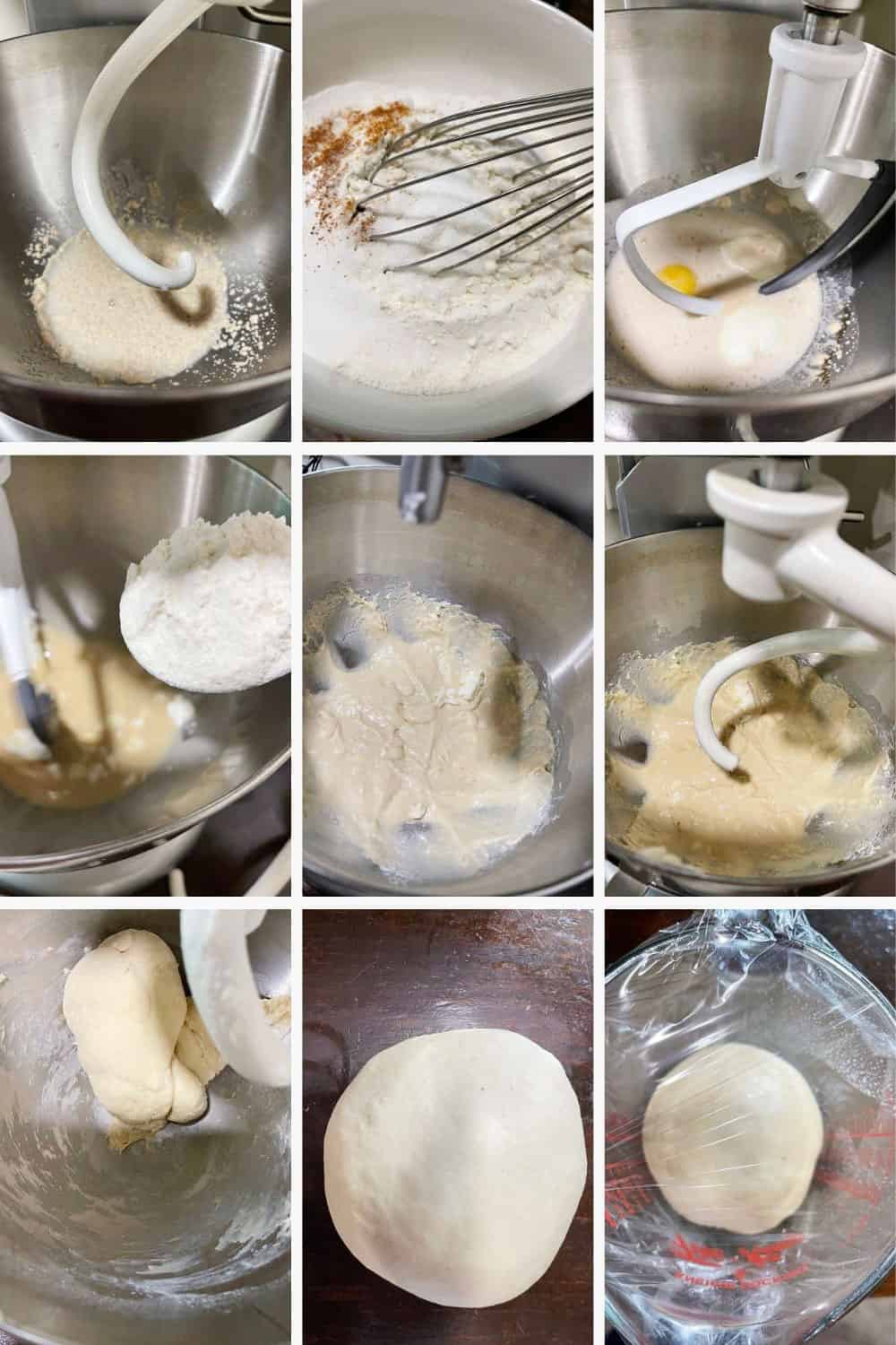 photo collage of steps to make apple fritters 1