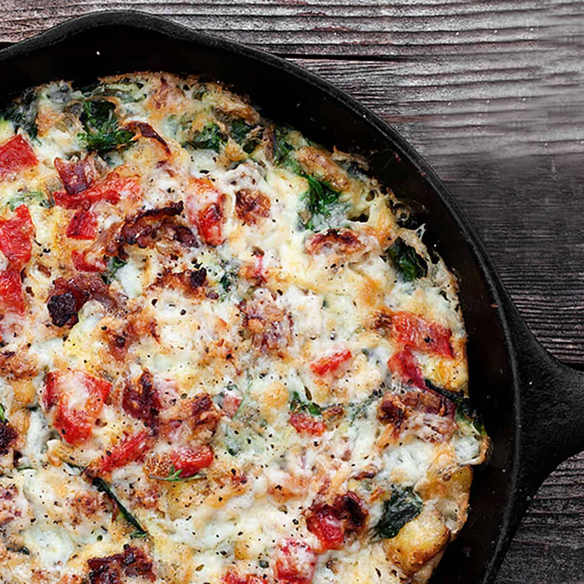 Potato Bacon and Cheddar Frittata Seasons and Suppers