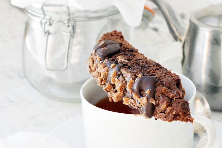 Double Chocolate Toffee Biscotti