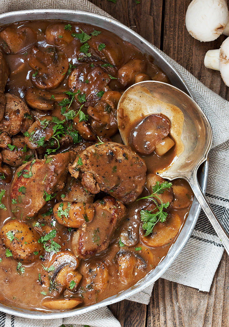 Mushroom Marsala Pork Tenderloin - a favourite one-pan, 30 minute meal!