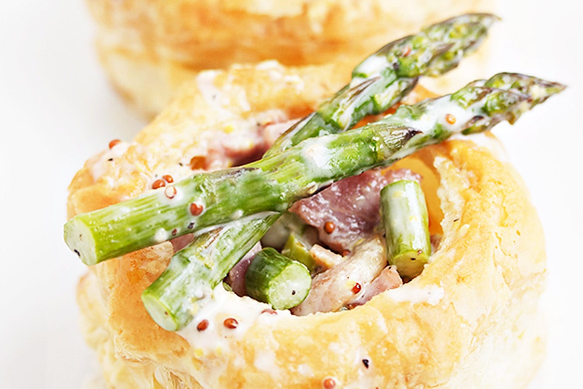 Ham and Asparagus Vol au Vent Seasons and Suppers