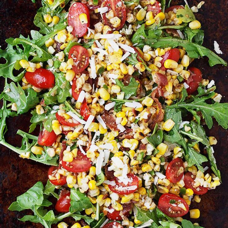 Arugula Corn Tomato Salad Seasons and Suppers