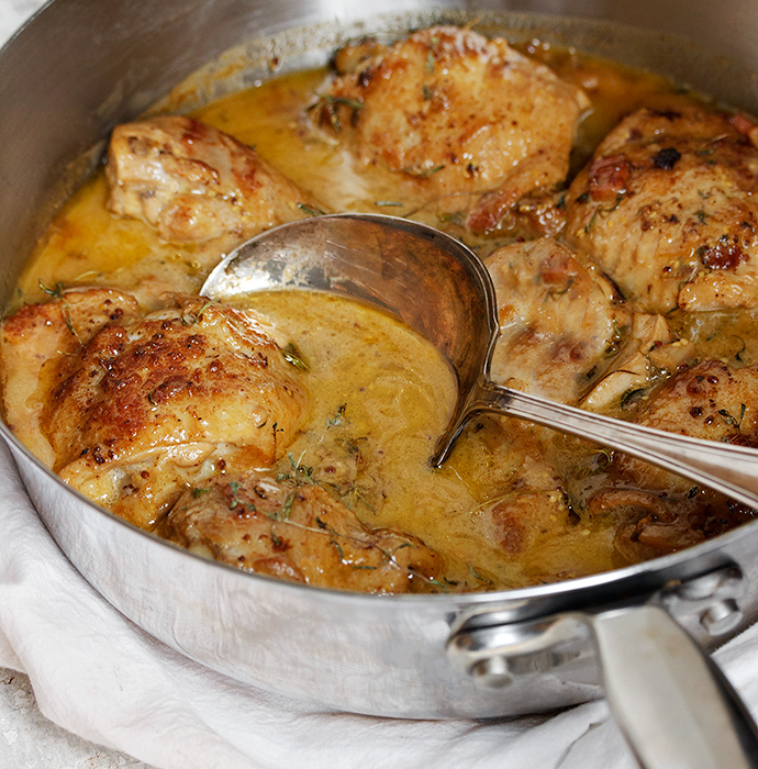 Chicken with Mustard - simple enough for weeknights, but special enough for company.