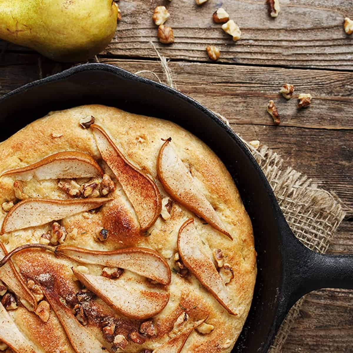 Pear and Walnut Focaccia