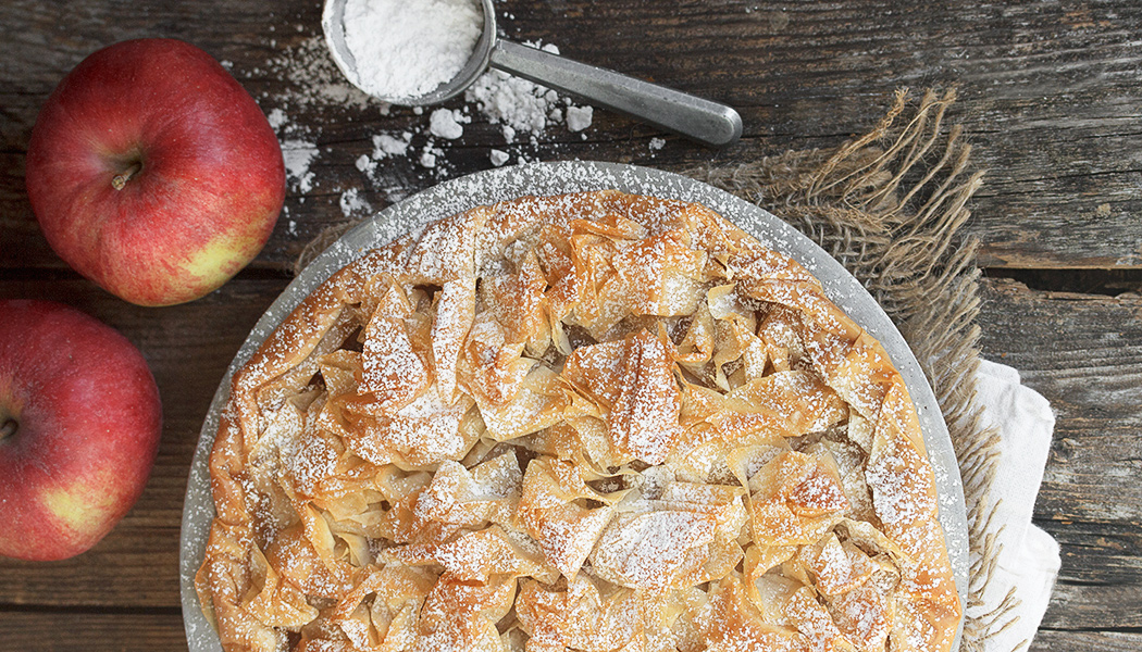 Frilly Phyllo Apple Tart