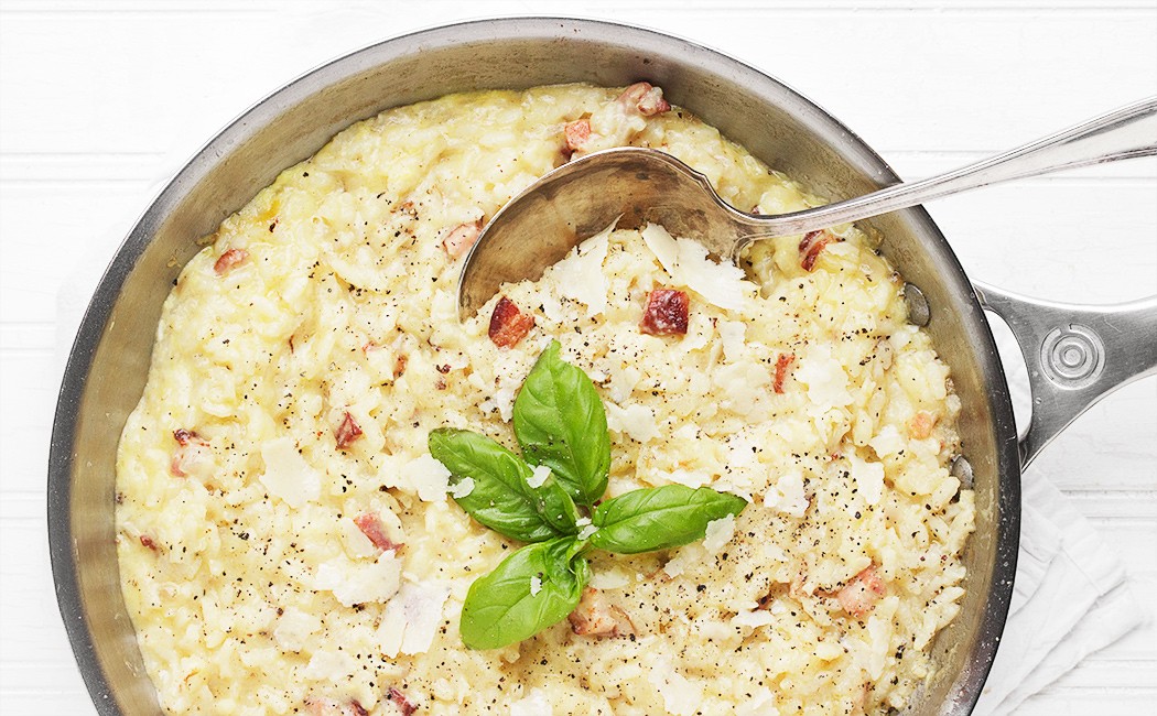 Baked Risotto Carbonara Seasons and Suppers