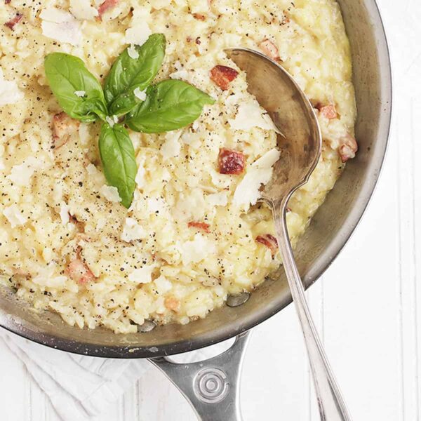 Baked Risotto Carbonara Seasons and Suppers