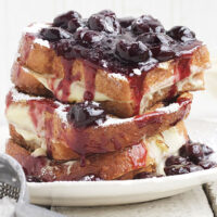 cherry French toast stacked