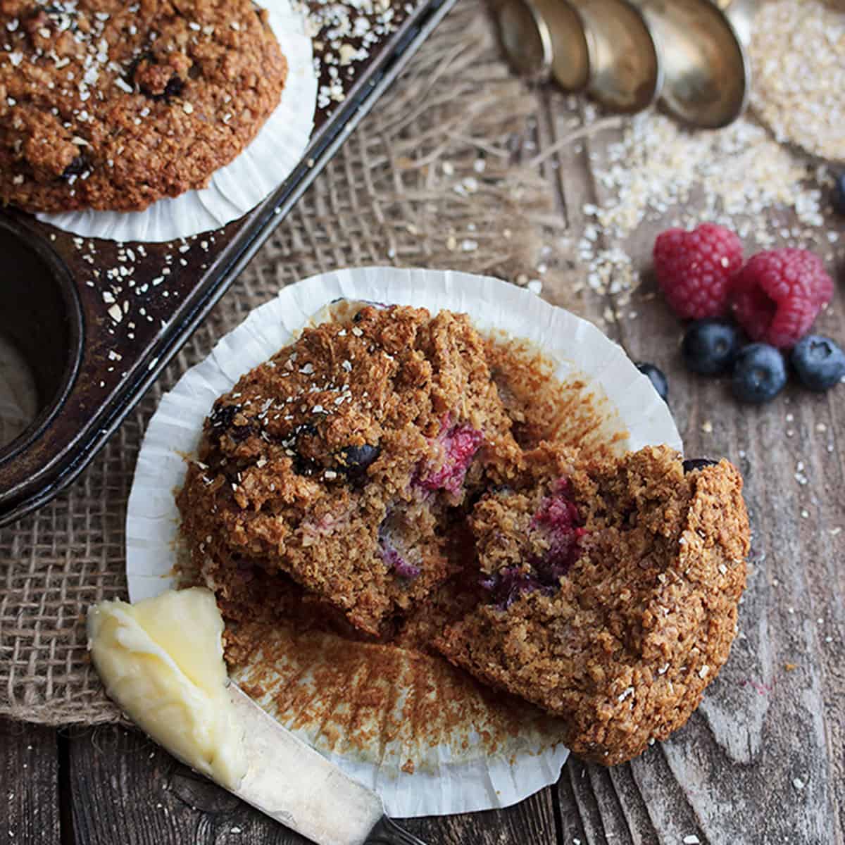 Mixed Berry Bran Muffins Seasons and Suppers