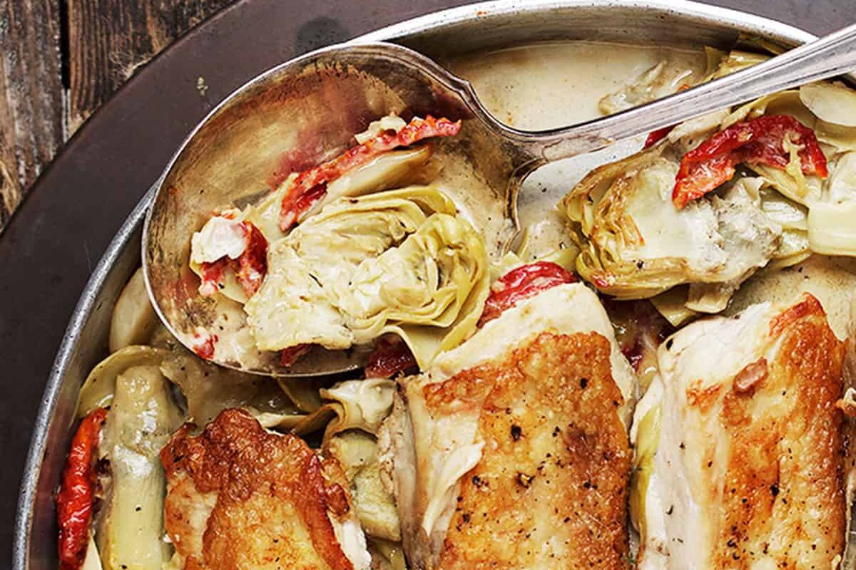 Chicken with Artichokes and Sun Dried Tomatoes Seasons and Suppers