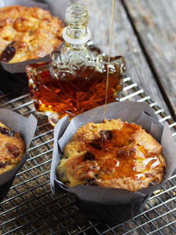 butter tart muffins on cooling rack