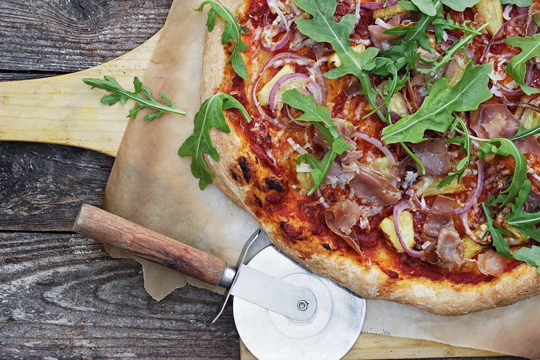 Grilled Pineapple and Prosciutto PIzza Seasons and Suppers