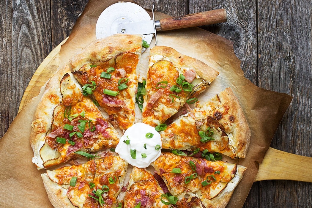 Spicy Perogy Pizza - Seasons and Suppers