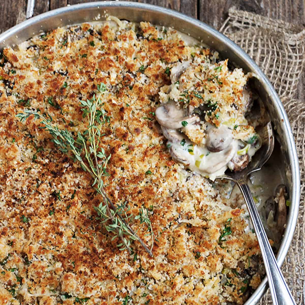 Creamy Mushroom and Gruyere Casserole Seasons and Suppers