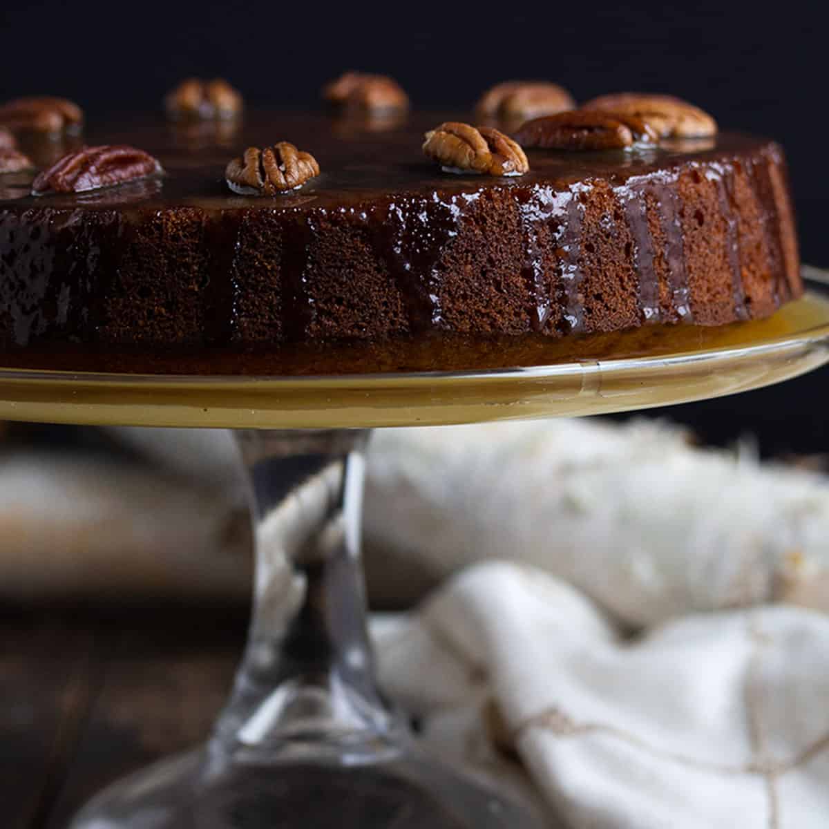 Pecan Banana Toffee Cake