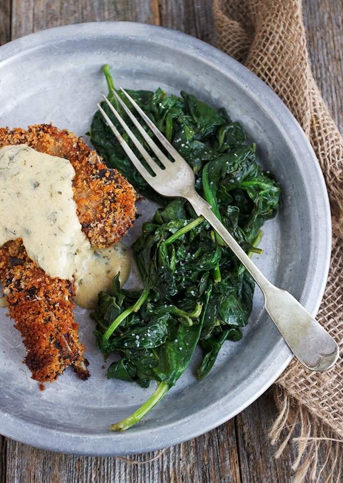 Crispy Breaded Pork Chops with Mustard Sauce
