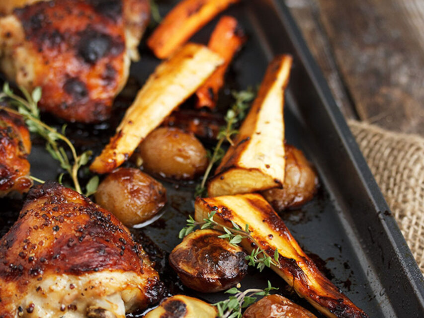 Sheet Pan Honey Mustard Chicken Seasons and Suppers