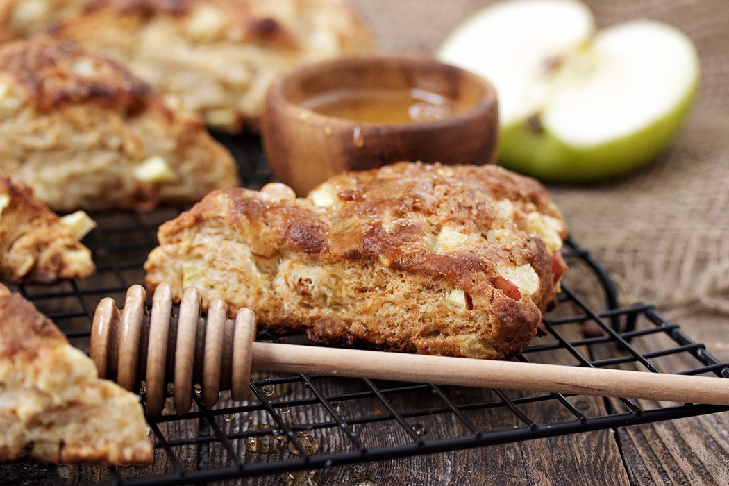 Easy Apple Buttermilk and Honey Scones
