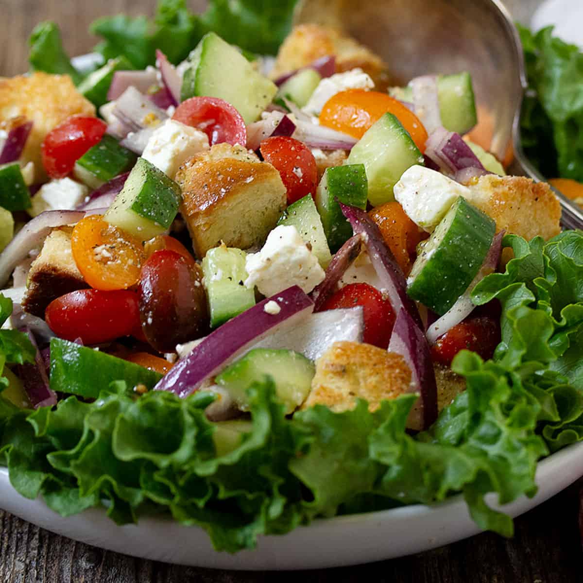 Greek Panzanella Salad