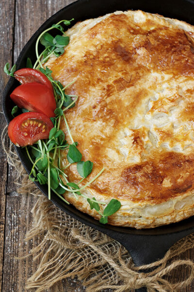 Bacon and Egg Pan Pie - Seasons and Suppers